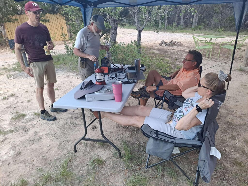 RADIO club members at Ranch3232 - event at campsite