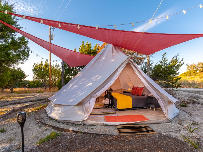 Ranch 3232 offers Hill Country cabin rentals, campsites, RV sites, and glamping tents near Pedernales Falls State Park.
